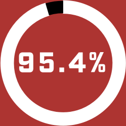 95.4 Percent Donut Chart