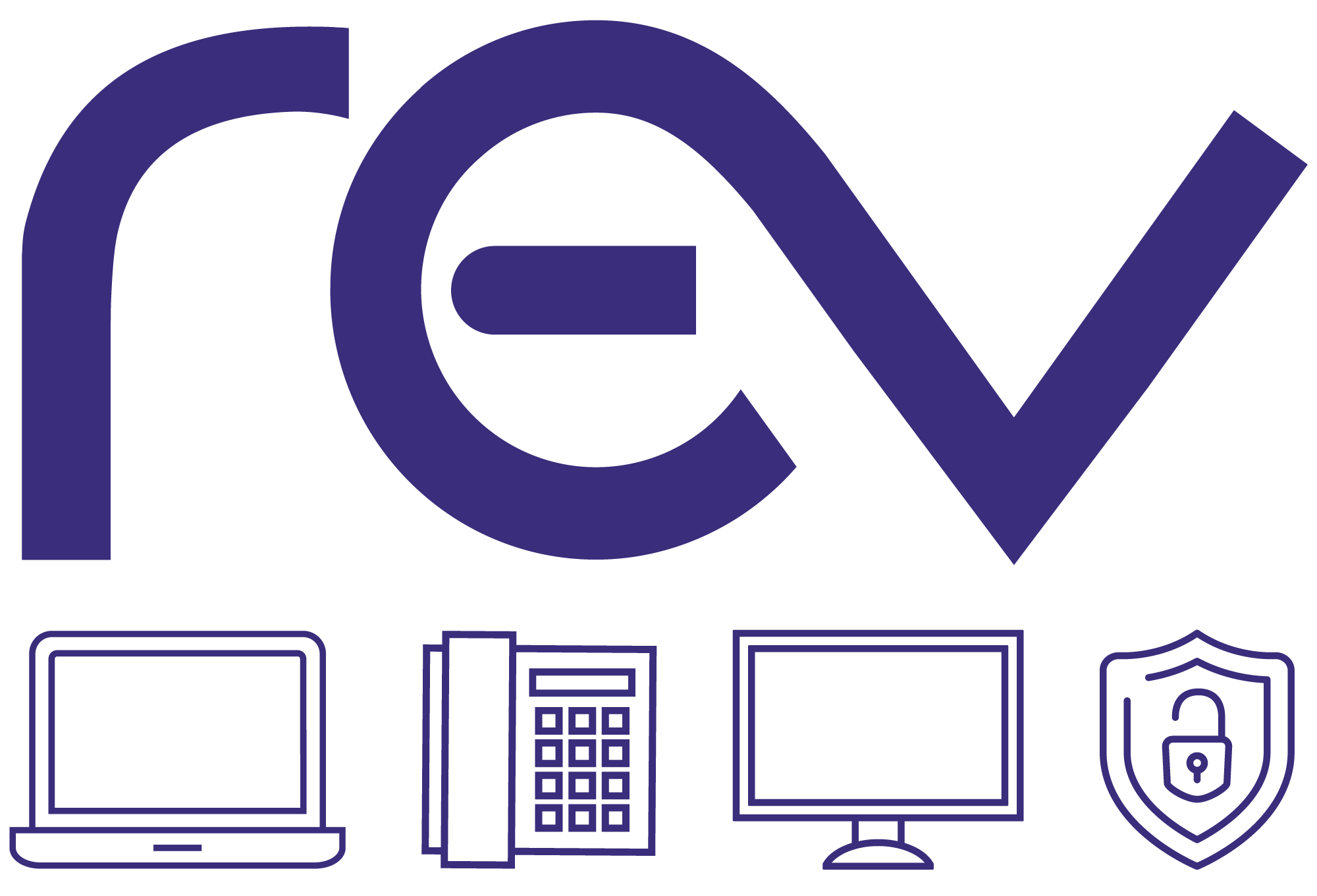 REV logo + icons 1