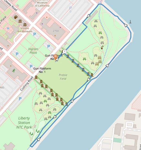 TMF 1 Mile Route zoom in