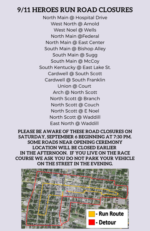 911 HEROES RUN ROAD CLOSURES 2